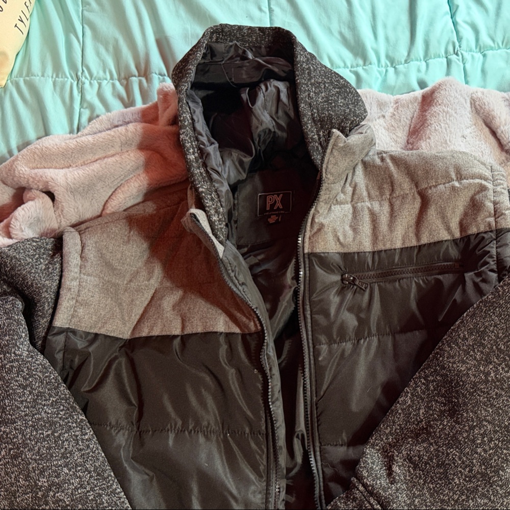 PX Men's Dual-Tone Puffer Jacket